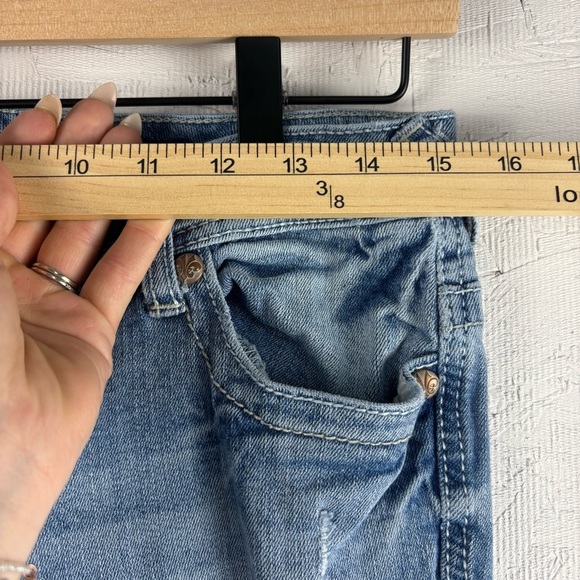 Vanity Y2K Low Rise Blue Distressed Jeans Fancy Pockets Premium Collection 29 - Picture 8 of 13